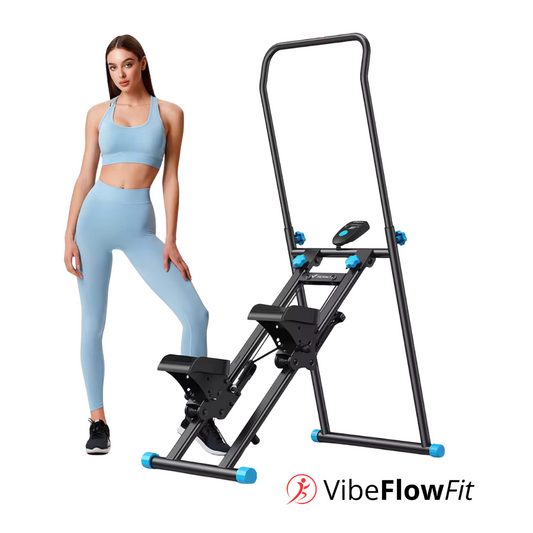 VibeFlowFit Vertical Climber | Compact Stair Stepper for Full-Body Cardio