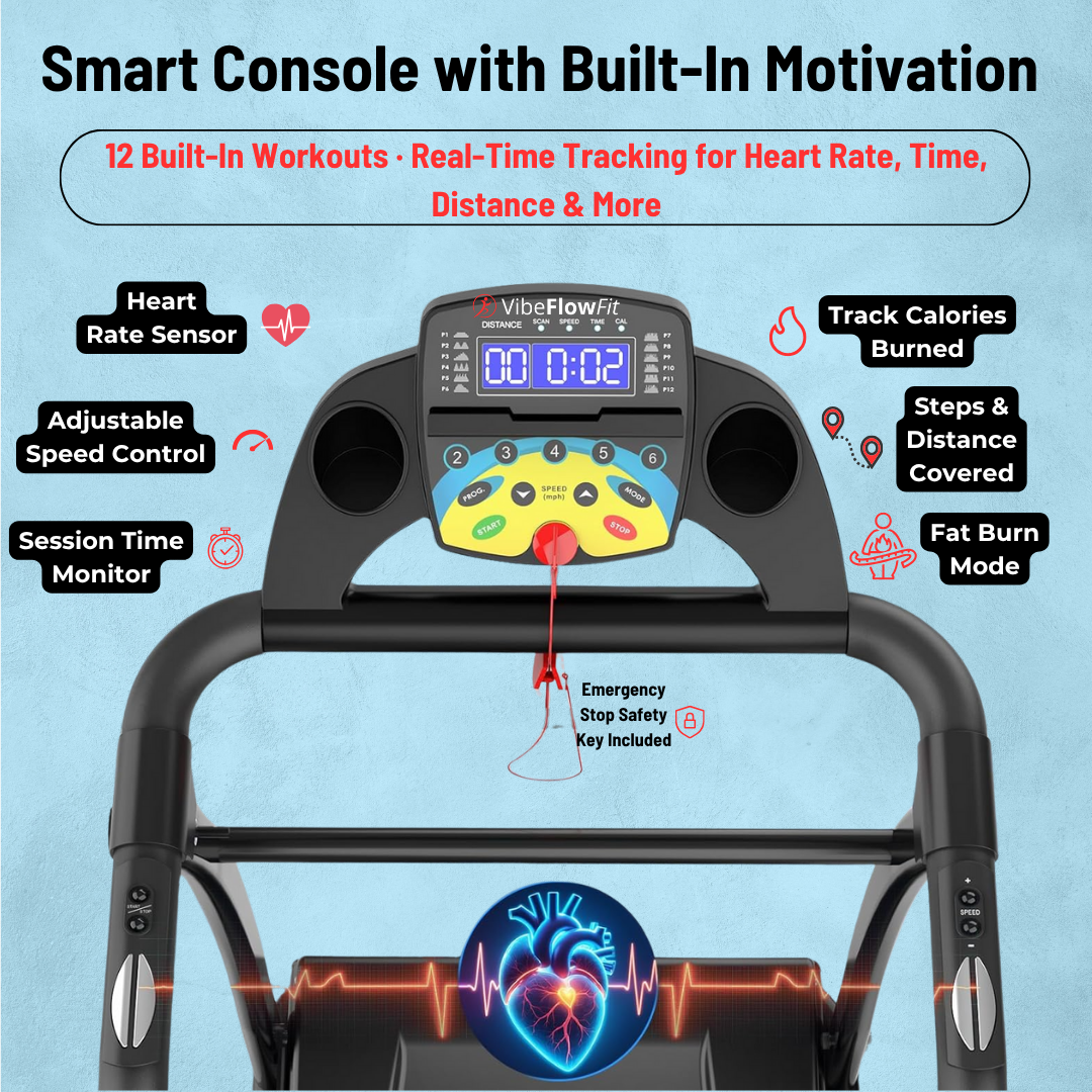 VibeFlowFit GlideFold Treadmill