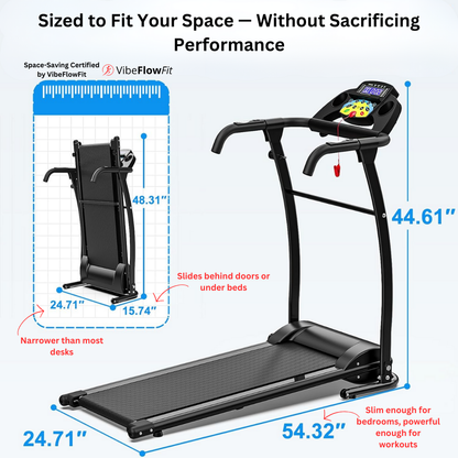 VibeFlowFit GlideFold Treadmill