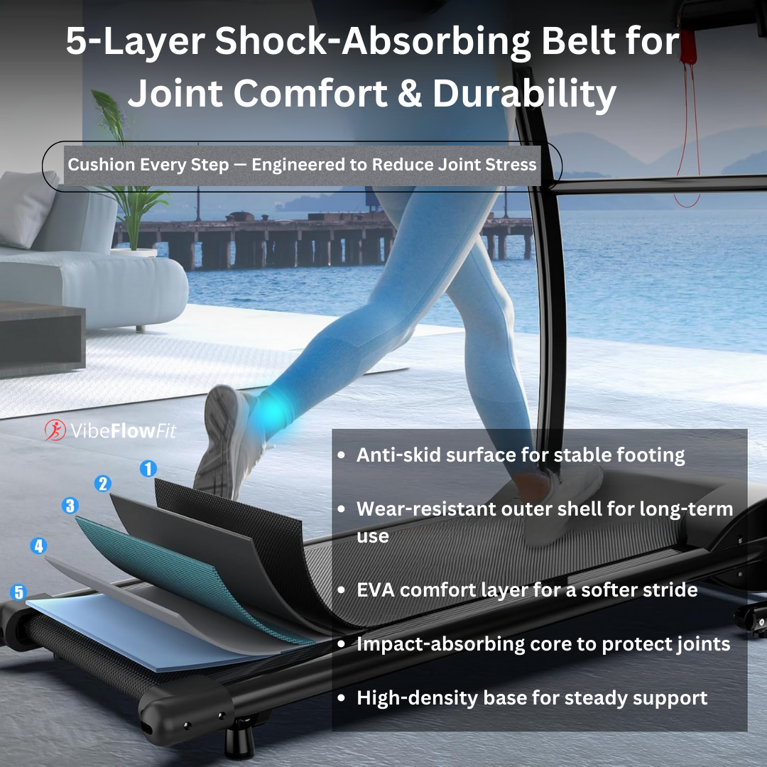 VibeFlowFit GlideFold Treadmill